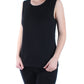 Karen Scott Blusa texturizada sem mangas feminina, preta, tamanho extra pequeno