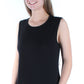 Karen Scott Blusa texturizada sem mangas feminina, preta, tamanho extra pequeno