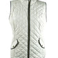 Colete feminino Charter Club de veludo flocado, branco, tamanho pequeno