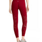 Leggings femininas Ideology sem costura perfuradas de cintura alta, tamanho grande, vermelho