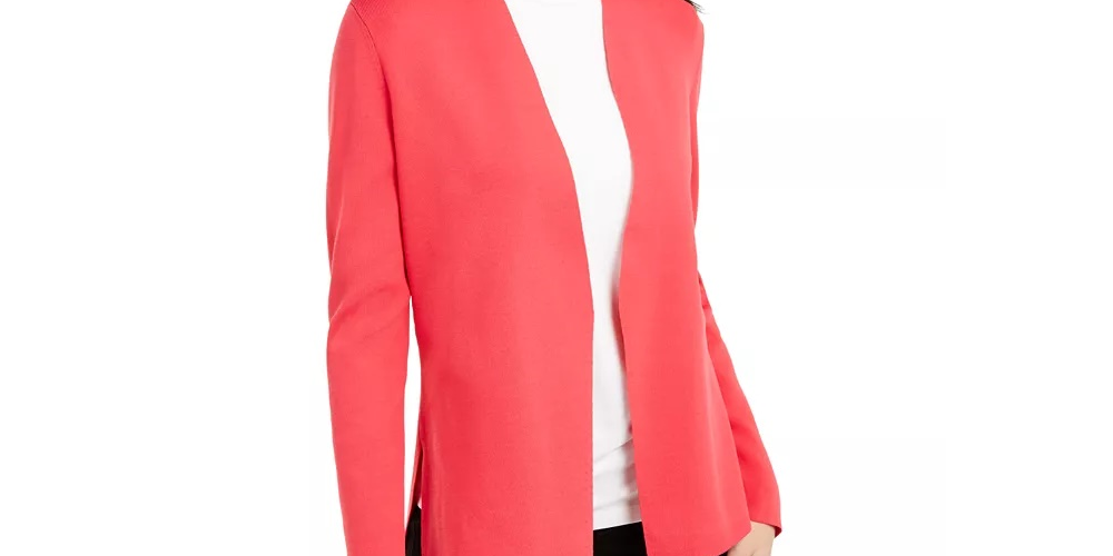 Alfani Suéter Feminino Full Needle, Casaco, Suéter Vermelho, Tamanho Pequeno Pequeno