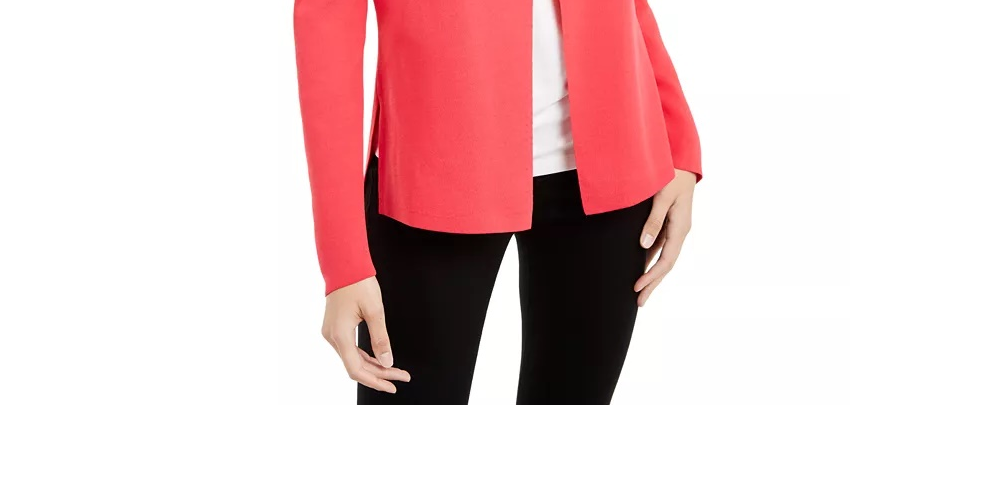 Alfani Suéter Feminino Full Needle, Casaco, Suéter Vermelho, Tamanho Pequeno Pequeno