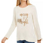 Moletom feminino com estampa metálica estilo &amp; co, bege, tamanho extragrande