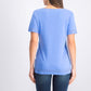 Karen Scott Top de algodão com ilhós feminino, azul, tamanho pequeno
