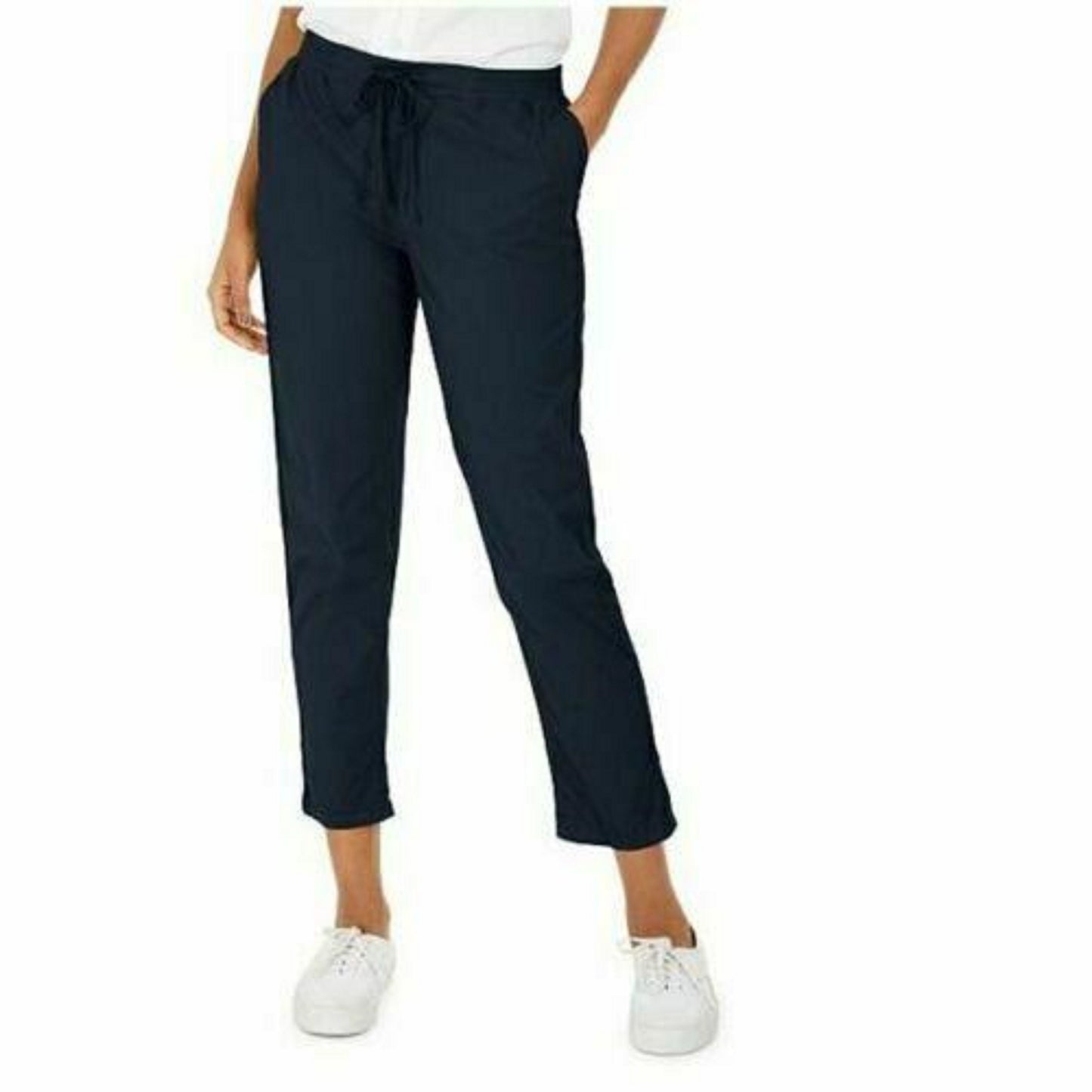 Calça utilitária com punho e fecho pull-on feminina Style &amp; Co, azul escuro, tamanho 4