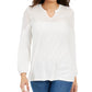Top de crochê feminino Style &amp; Co, branco, tamanho pequeno