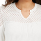 Top de crochê feminino Style &amp; Co, branco, tamanho pequeno