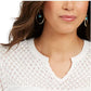 Top de crochê feminino estilo &amp; co, branco, tamanho extragrande