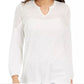 Top de crochê feminino estilo &amp; co, branco, tamanho extragrande