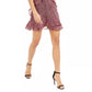 Vestido curto feminino Bar III estampado com babados, vermelho, tamanho 14
