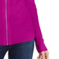 Suéter feminino com gola quadrada e zíper frontal, INC International Concepts, rosa, tamanho médio
