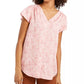 Blusa feminina com botões e estampa floral estilo &amp; co, rosa, tamanho extragrande