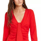 Vestido tubinho feminino INC International Concepts com drapeado frontal, vermelho, tamanho extra grande