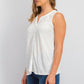 Regata feminina com botões Style &amp; Co, branca, tamanho grande