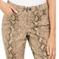 Calça jeans skinny estampada com controle de barriga curvilínea feminina Style &amp; Co, marrom, tamanho 2