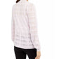 Cardigan xadrez feminino Alfani Illusion, branco, tamanho pequeno, médio