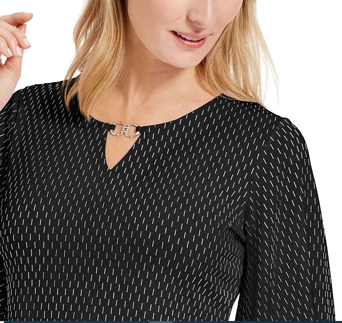 Blusa feminina com manga flare e detalhes embelezados, preta, tamanho grande, da coleção JM