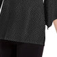 Blusa feminina com manga flare e detalhes embelezados, preta, tamanho grande, da coleção JM