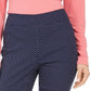 Calça feminina com estampa de bolinhas Charter Club, azul, tamanho 10