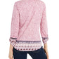 Blusa feminina estampada com mangas rolô e decote aberto, tamanho médio, rosa, da Style &amp; Co