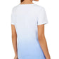 Karen Scott Blusa Feminina Daisy-Shine Gola Redonda Azul Tamanho Médio