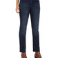 Jeans feminino estilo &amp; co moderno reto cintura média azul tamanho 18