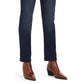 Jeans feminino estilo &amp; co moderno reto cintura média azul tamanho 18