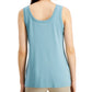 Blusa sem mangas Alfani feminina, lisa, decote redondo, verde, tamanho grande