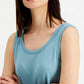 Blusa sem mangas Alfani feminina, lisa, decote redondo, verde, tamanho grande