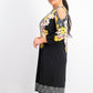 JM Collection Bursting Bloom Sheath Feminino Preto Tamanho Médio