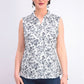 Camisa feminina sem mangas com estampa Toile Charter Club, preta, tamanho 14
