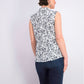 Camisa feminina sem mangas com estampa Toile Charter Club, preta, tamanho 14