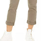 Jeans feminino com cinto e punho, estilo &amp; co, marrom, tamanho 8