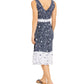 Vestido floral feminino Charter Club sem mangas azul tamanho pequeno