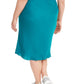INC International Concepts Saia midi plus size com corte enviesado feminina, verde, tamanho 4X