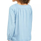 Blusa feminina de gola quadrada estilo &amp; co, azul, tamanho pequeno