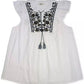Blusa feminina de algodão bordado com babados e mangas compridas, tamanho natural, grande, da Style &amp; Co