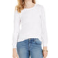 Charter Club Supima Puff Sleeve Top Feminino Branco Tamanho Médio