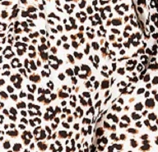 Shorts femininos Bar III com estampa de leopardo, branco, tamanho 14