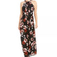Vestido longo feminino com estampa floral e alças finas, preto, tamanho 10, da INC International Concepts