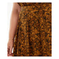 Saia plissada midi estampada feminina Bar III, amarela, tamanho 3X