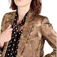 Blazer metálico feminino Bar III com um botão, dourado, tamanho 12