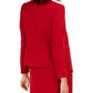 Blazer feminino Anne Klein Sabre Stretch Knit vermelho tamanho 4