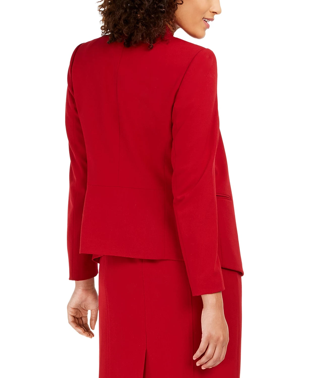 Blazer feminino Anne Klein Sabre Stretch Knit vermelho tamanho 4