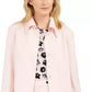 Jaqueta longa trapézio feminina Anne Klein rosa tamanho 8