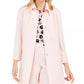 Jaqueta longa trapézio feminina Anne Klein rosa tamanho 8