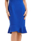 Vestido feminino Kasper sem mangas com bainha recortada, azul escuro, tamanho 10