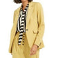 Blazer feminino Bar III de um botão amarelo brilhante tamanho 2