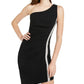Vestido de um ombro só com strass BCX Junior, preto, tamanho X-S