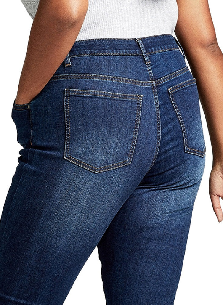 Calça Jeans Curve Tall Adrianna Skinny High Feminina Cotton On Azul Marinho Tamanho Pequeno